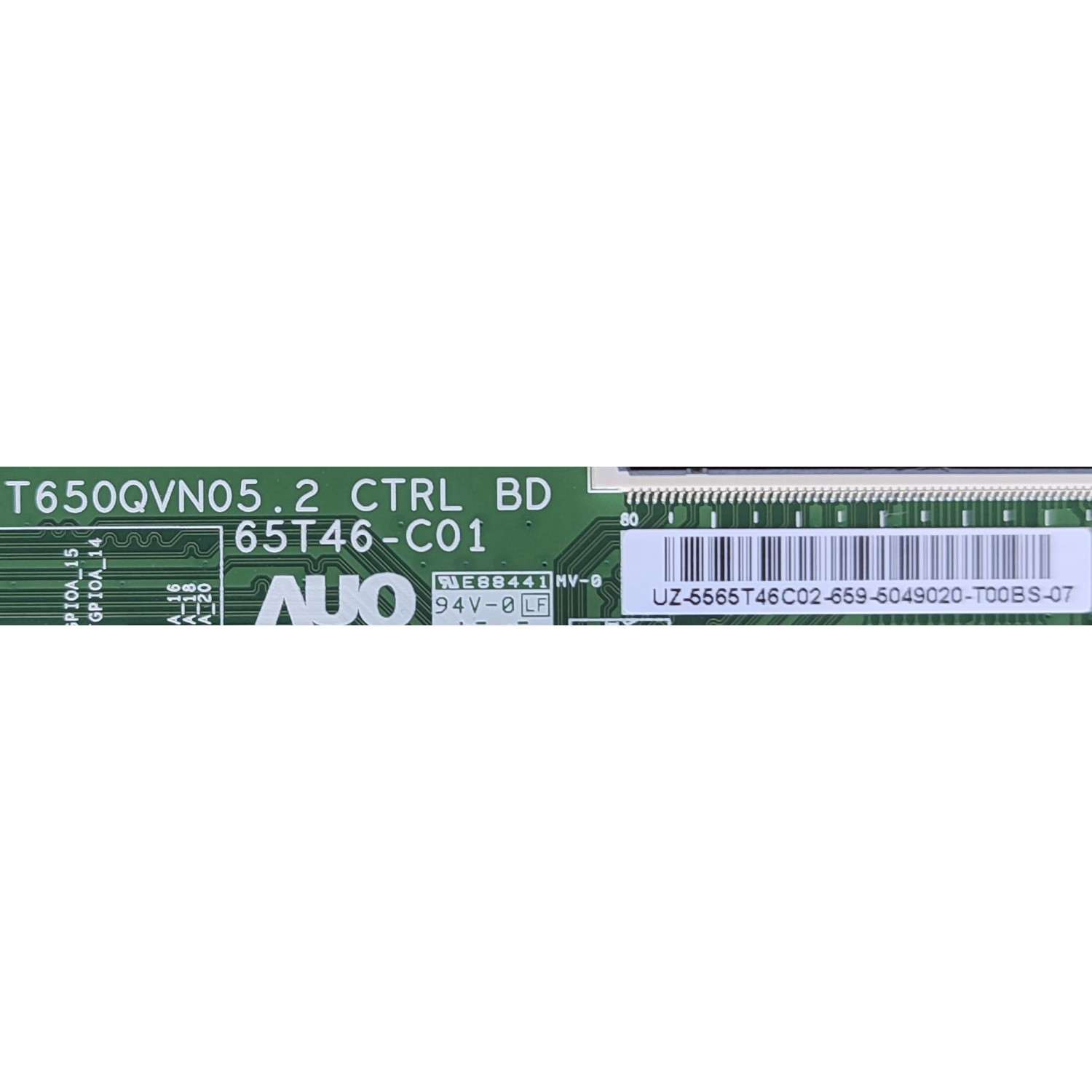 T-CON PARA T SHARP / NUMERO DE PARTE 5565T46C02 / T650QVN05.2 CTRL BD / 65T46-C01 / 55.65T46.C02 / PANEL HE650HU-B51/S10/XP/GM/ROH / DISPLAY T650QVN05.2 / MODELO LC-65N7000U	 - Imagen 2